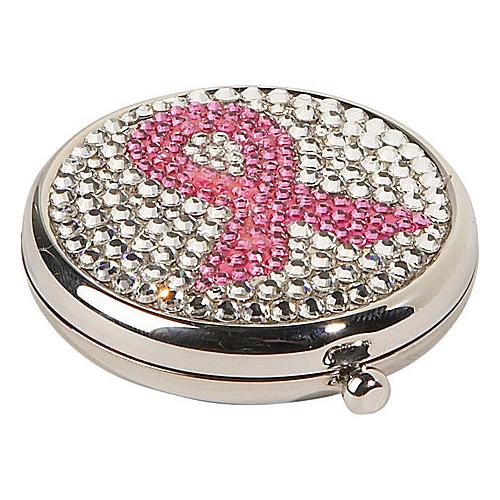 Budd Leather Swarovski Crystal Pillbox for ABCF and Breast Cancer Awareness, $80.00